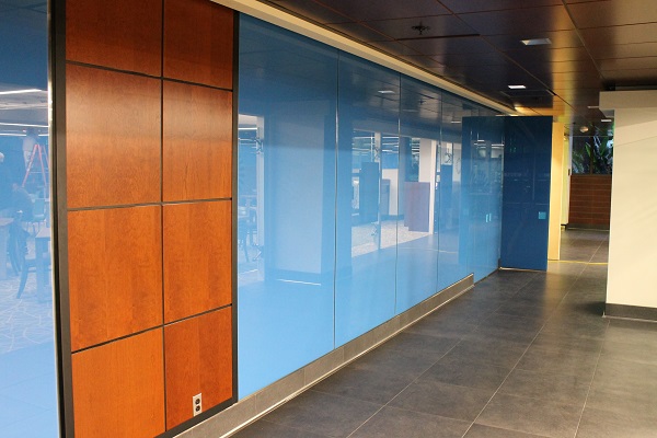 Allergan cafeteria entryway.