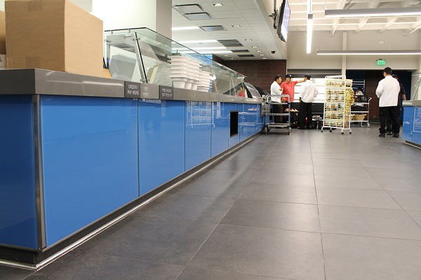 Allergan cafeteria serving area.